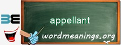 WordMeaning blackboard for appellant